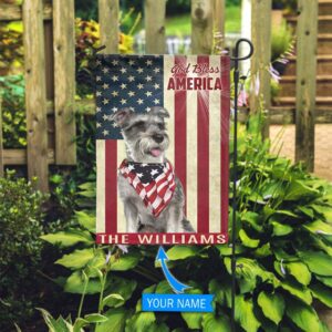 Miniature Schnauzer God Bless America Personalized Flag Custom Dog Flags Dog Lovers Gifts for Him or Her 2