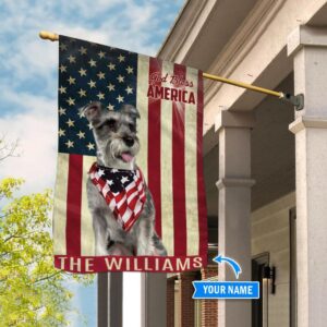 Miniature Schnauzer God Bless America Personalized Flag Custom Dog Flags Dog Lovers Gifts for Him or Her 3