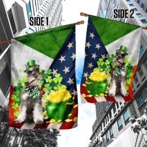 Miniature Schnauzer Happy St Patrick s Day Garden Flag Best Outdoor Decor Ideas St Patrick s Day Gifts 4