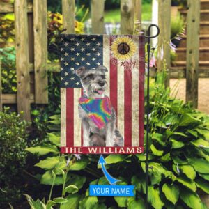 Miniature Schnauzer Hippie Personalized Flag Custom Dog Flags Dog Lovers Gifts for Him or Her 2