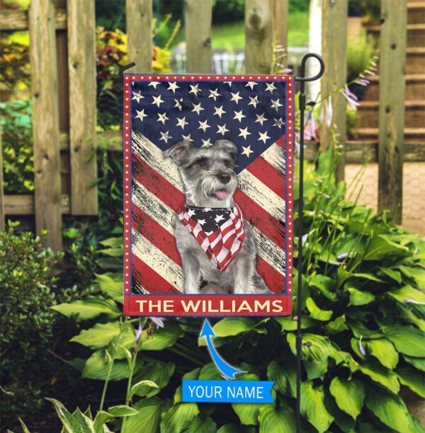 Miniature Schnauzer Personalized Flag – Custom Dog Flags – Dog Lovers Gifts for Him or Her