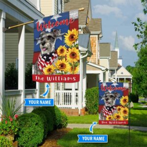 Miniature Schnauzer Personalized Garden Flag Custom Dog Flags Dog Lovers Gifts for Him or Her 1