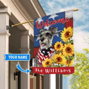 Miniature Schnauzer Personalized Garden Flag Custom Dog Flags Dog Lovers Gifts for Him or Her 2