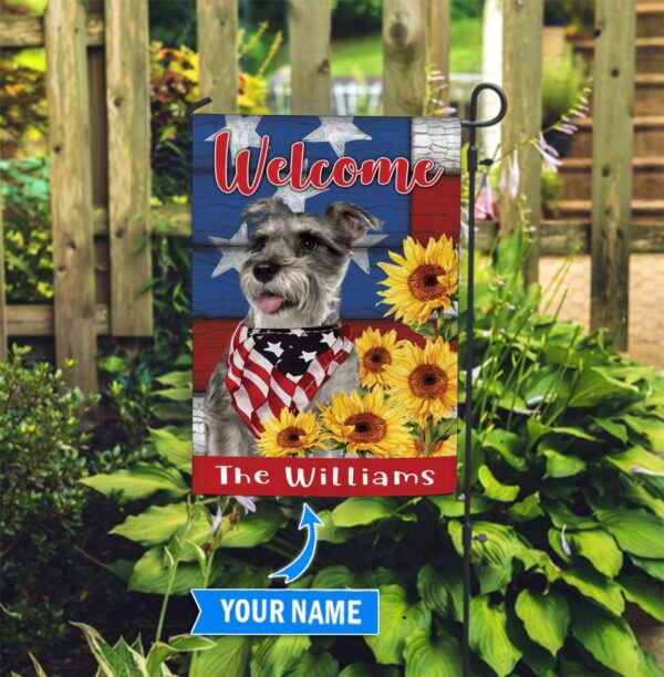 Miniature Schnauzer Personalized Garden Flag – Custom Dog Flags – Dog Lovers Gifts for Him or Her