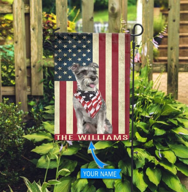 Miniature Schnauzer Personalized Garden Flag – Personalized Dog Garden Flags – Dog Flags Outdoor