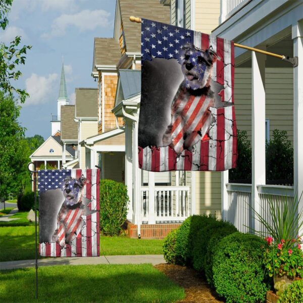 Miniature Schnauzer Usa Flag – Dog Flag For House – Best Gift For Dog Mom