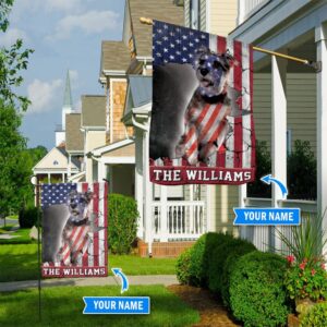 Miniature Schnauzer Usa Personalized Flag Custom Dog Flags Dog Lovers Gifts for Him or Her 1