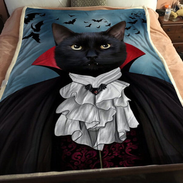 Cat Blanket – Cat Vampire – Cat Painting Blanket – Cat Throw Blanket – Cat In Blanket – Furlidays
