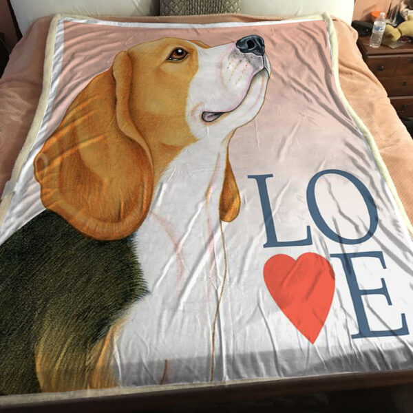 Dog Painting Blanket – Beagle Love – Dog Throw Blanket – Blanket With Dogs On It – Furlidays