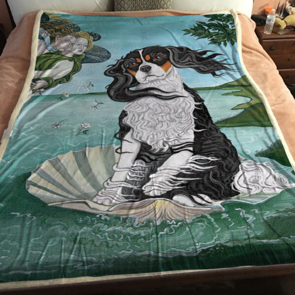 Dog Blankets – Birth Of The Cavalier King Charles – Dog Blanket For Couch – Dog Fleece Blanket – Dog In Blanket – Furlidays