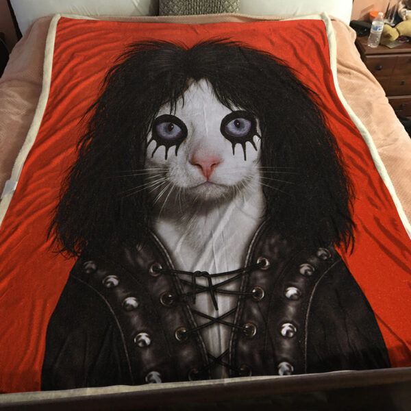 Cats Blanket – Cat Shock Rock – Cat Face Blanket – Blanket With Cats On It – Cat In Blanket – Furlidays