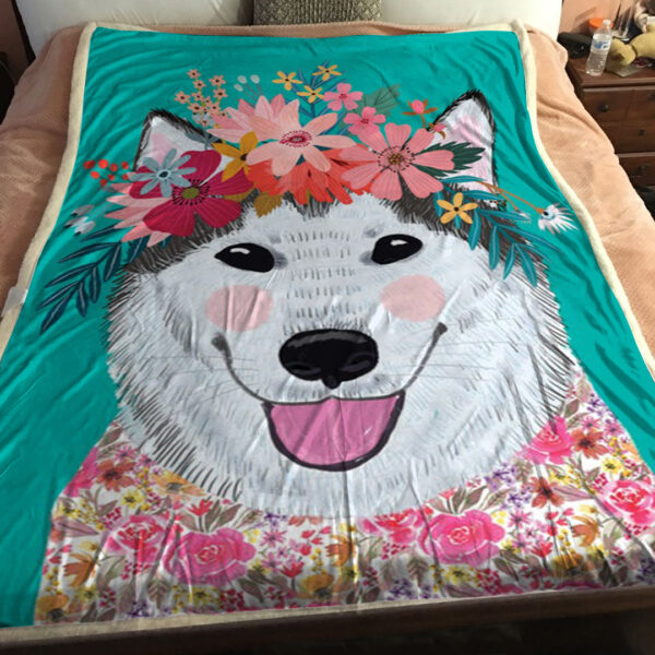 Dog Blankets For Sofa – Husky – Dog Fleece Blanket – Dog Face Blanket – Dog Painting Blanket – Furlidays