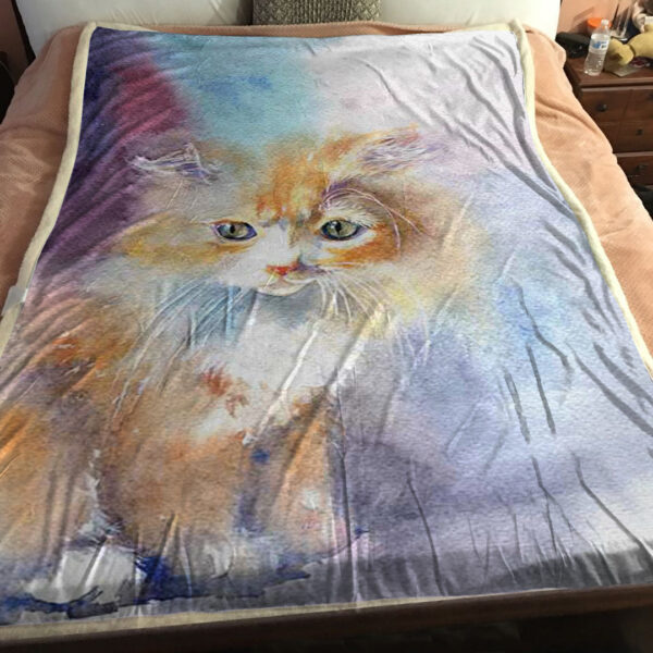 Blanket With Cats On It – Kitty In The Light – Cat In Blanket – Cat Blanket For Couch – Cat Fleece Blanket – Furlidays