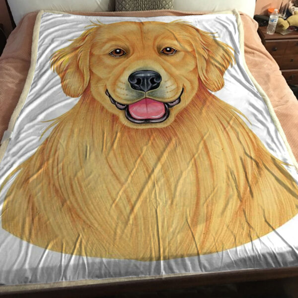 Dog Blankets – Golden Retriever – Dog Fleece Blanket – Dog In Blanket – Dog Throw Blanket – Furlidays