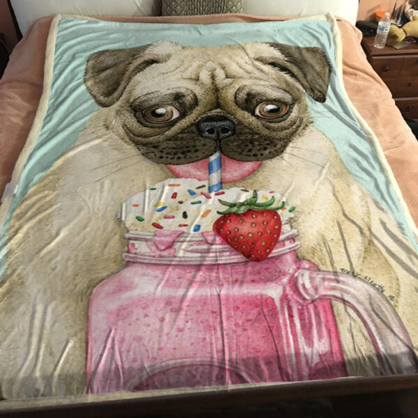 Dog Painting Blanket – Brain Freeze – Dog Throw Blanket – Dog Blanket For Couch – Blanket With Dogs Face – Furlidays