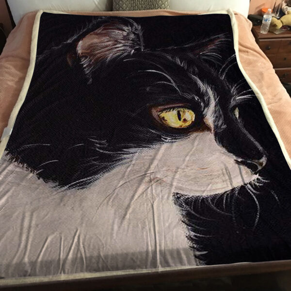 Blanket With Cats On It – Tuxedo Cat – Cat In Blanket – Blanket With Cats On It – Cat Fleece Blanket – Furlidays