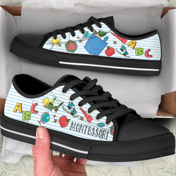 Montessori Teacher Shoes Abc Quaint Pattern Low Top Shoes – Best Gift For Teacher, School Shoes Malalan