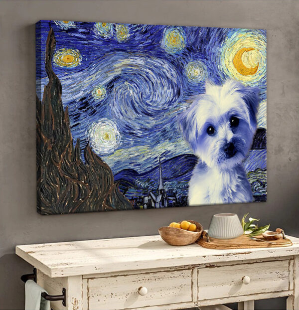 Morkie Poster & Matte Canvas – Dog Wall Art Prints – Painting On Canvas