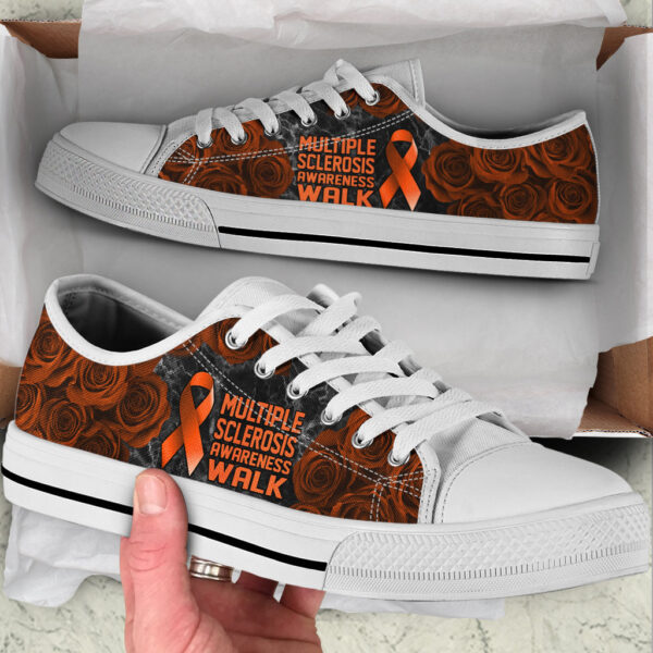 Multiple Sclerosis Shoes Awareness Walk Low Top Shoes – Best Gift For Men And Women – Sneaker For Walking