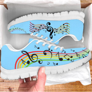 Music Blue Shoes Music Sneaker Walking…
