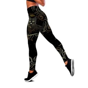 Mystery Cat Tattoos All Over Printed Women s Tanktop Leggings Set Perfect Workout Outfits Gifts For Cat Lovers 2 zwebzo