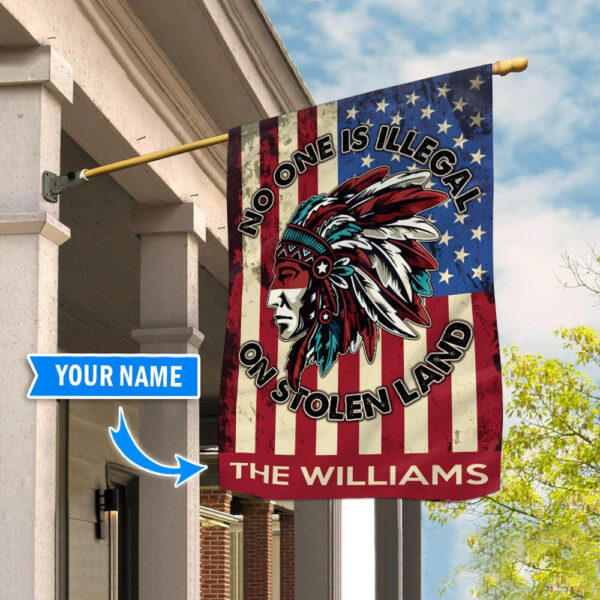 Native American Flag Us Personalized Garden Flag – Flags For The Garden – Outdoor Decoration
