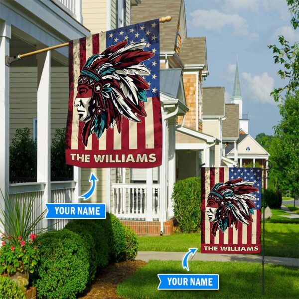 Native American Personalized Flag – Flags For The Garden – Outdoor Decoration