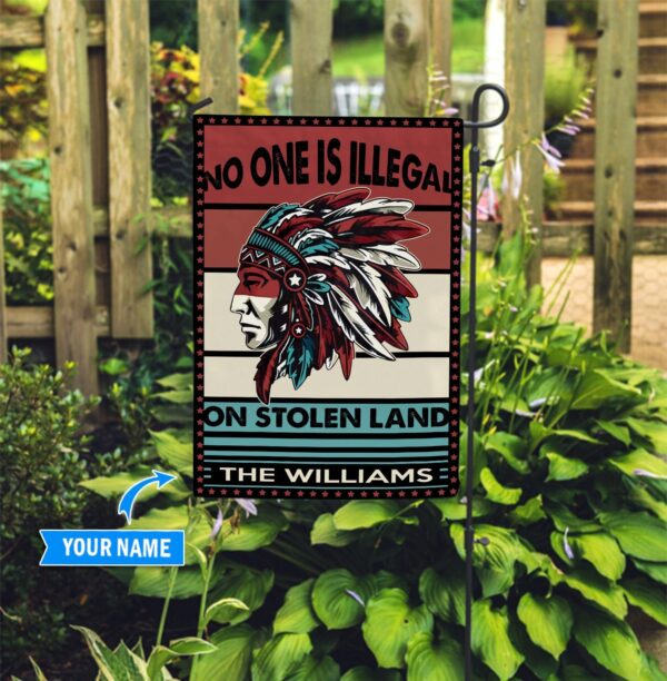Native American Personalized House Flag – Flags For The Garden – Outdoor Decoration