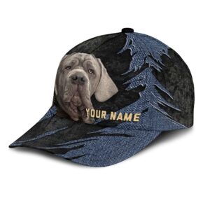 Neapolitan Mastiff Jean Background Custom Name Cap Classic Baseball Cap All Over Print Gift For Dog Lovers 3 sl3a6v