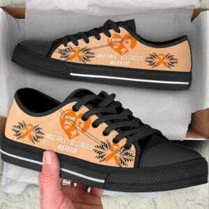 Never Give Up Multiple Sclerosis Shoes Warrior Low Top Shoes Best Gift For Men And Women 2