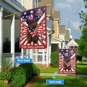 Newfoundland God Bless America 4th Of July Personalized Flag Custom Dog Flags Dog Lovers Gifts for Him or Her 1