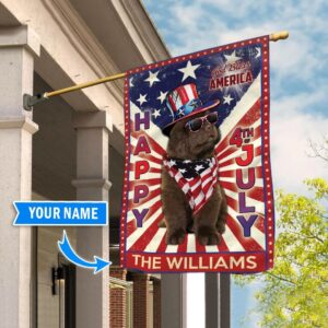 Newfoundland God Bless America 4th Of July Personalized Flag Custom Dog Flags Dog Lovers Gifts for Him or Her 2