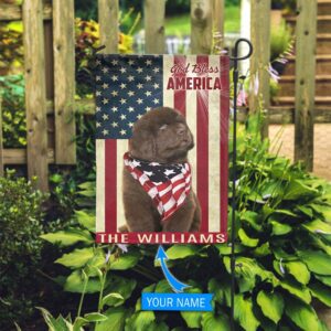 Newfoundland God Bless America Personalized Flag Custom Dog Flags Dog Lovers Gifts for Him or Her 2