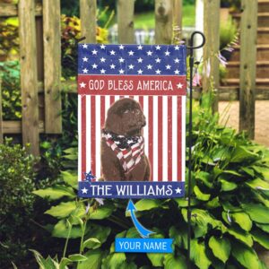 Newfoundland God Bless America Personalized Flag Personalized Dog Garden Flags Dog Flags Outdoor 3