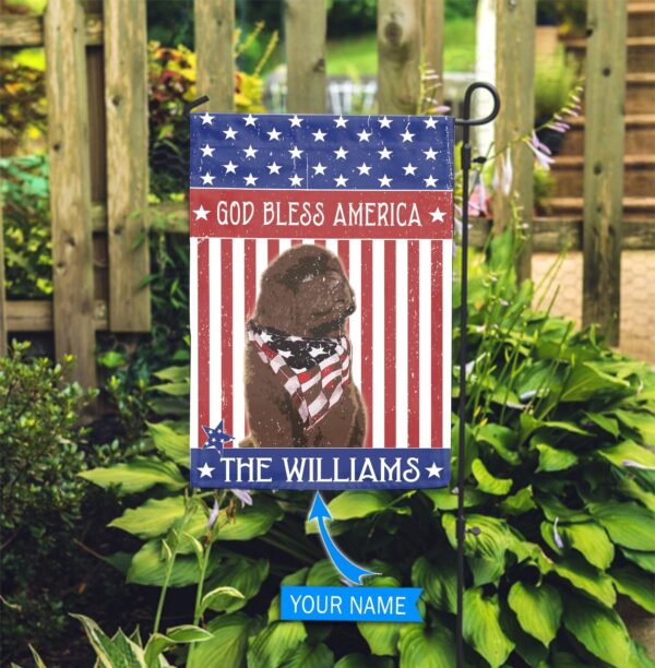 Newfoundland God Bless America Personalized Flag – Personalized Dog Garden Flags – Dog Flags Outdoor