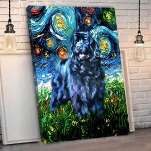 Newfoundland Poster Matte Canvas Dog Canvas Art Poster To Print Gift For Dog Lovers 2