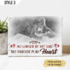 No Longer By My Side But Forever In My Heart Dog Horizontal Personalized Canvas Poster-  Dog Lovers Gifts for Him or Her