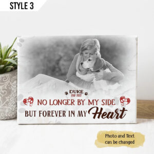 No Longer By My Side But Forever In My Heart Dog Horizontal Canvas Poster To Print Dog Lovers Gifts for Him or Her 1
