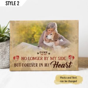 No Longer By My Side But Forever In My Heart Dog Horizontal Canvas Poster To Print Gift For Dog Lovers 1
