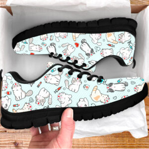 Nurse Cats Pattern Sneaker Fashion Shoes Comfortable Walking Running Lightweight Casual Shoes Malalan 3
