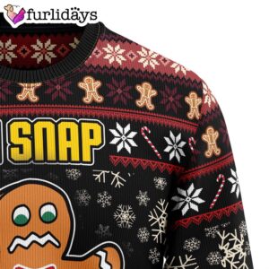 Oh Snap Gingerbread Ugly Christmas Sweater Gift For Pet Lovers Unisex Crewneck Sweater 6