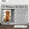 Waiting At The Door Dog Canvas Poster – Framed Print Personalized – Dog Memorial Gift