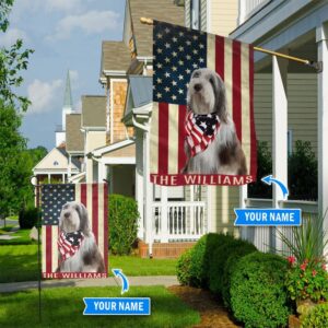 Old English Sheepdog Custom House Flag Custom Dog Flags Dog Lovers Gifts for Him or Her 1