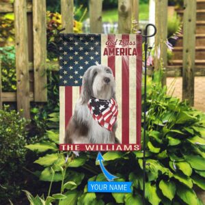 Old English Sheepdog God Bless America Personalized Flag Custom Dog Flags Dog Lovers Gifts for Him or Her 2