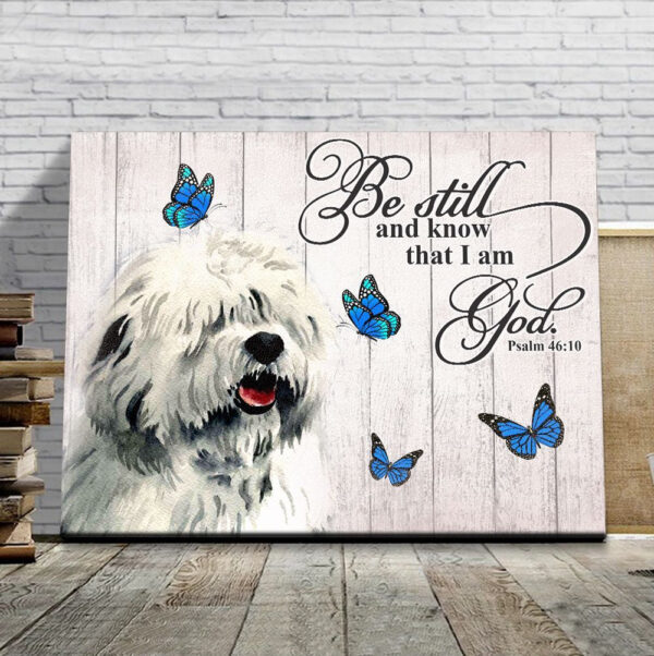 Old English Sheepdog Matte Canvas – Dog Wall Art Prints – Canvas Wall Art Decor