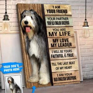 Old English Sheepdog Personalized Poster Canvas Dog Canvas Wall Art Dog Lovers Gifts For Him Or Her 4