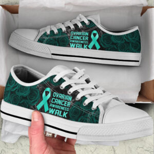 Ovarian Cancer Shoes Awareness Walk Low Top Shoes Best Gift For Men And Women Sneaker For Walking 1