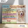 Over The Rainbow Bridge Dog Personalized Horizontal Canvas – Wall Art Canvas – Dog Memorial Gift