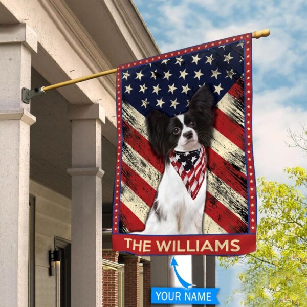 Papillon Personalized Flag – Custom Dog Flags – Dog Lovers Gifts for Him or Her