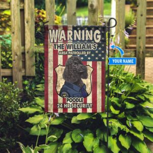 Patrolled By Poodle Personalized Flag Personalized Dog Garden Flags Dog Flags Outdoor 3